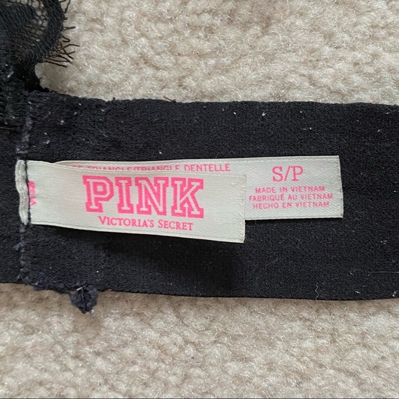 PINK Black Lace Racerback Bralette - Picture 3 of 3